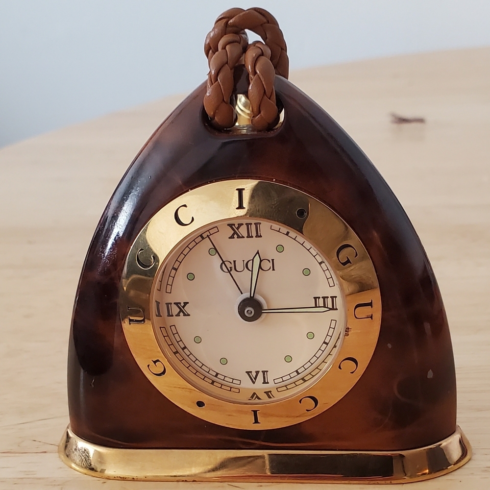 Vintage Gucci Stirrup Clock